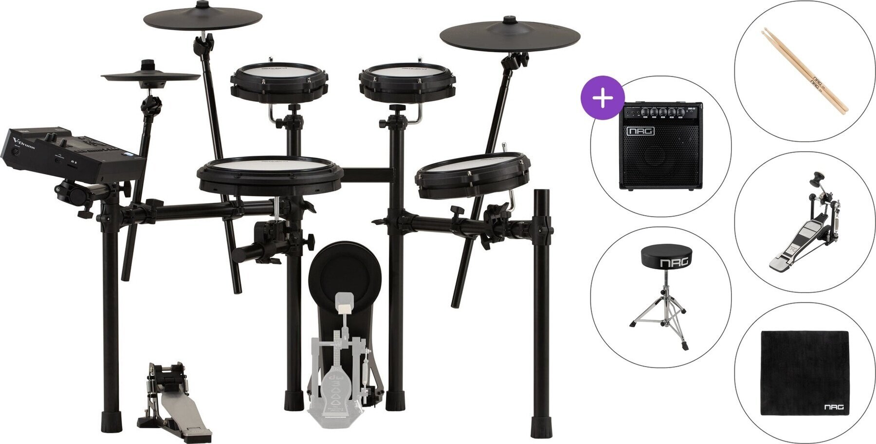 Elektronická bicí sada Roland TD313 Premium SET Black Elektronická bicí sada