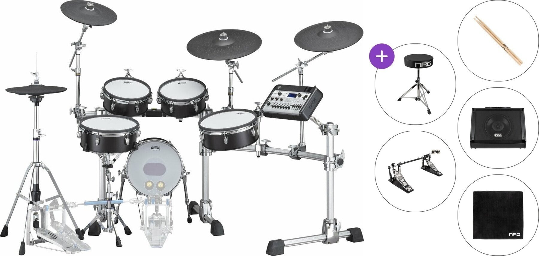 Bateria eletrónica Yamaha DTX10K-M Premium SET Black Forest Bateria eletrónica
