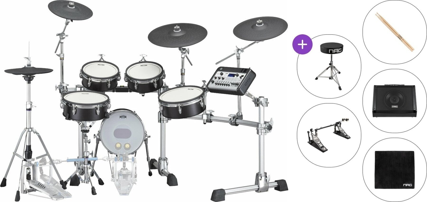 Electronic Drumkit Yamaha DTX10K-X Premium SET Black Forest Electronic Drumkit