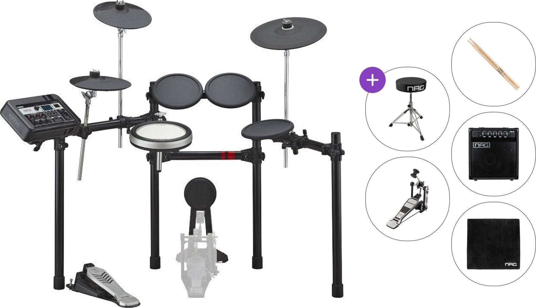 Elektronická bicí sada Yamaha DTX6K-X Premium SET Black Elektronická bicí sada
