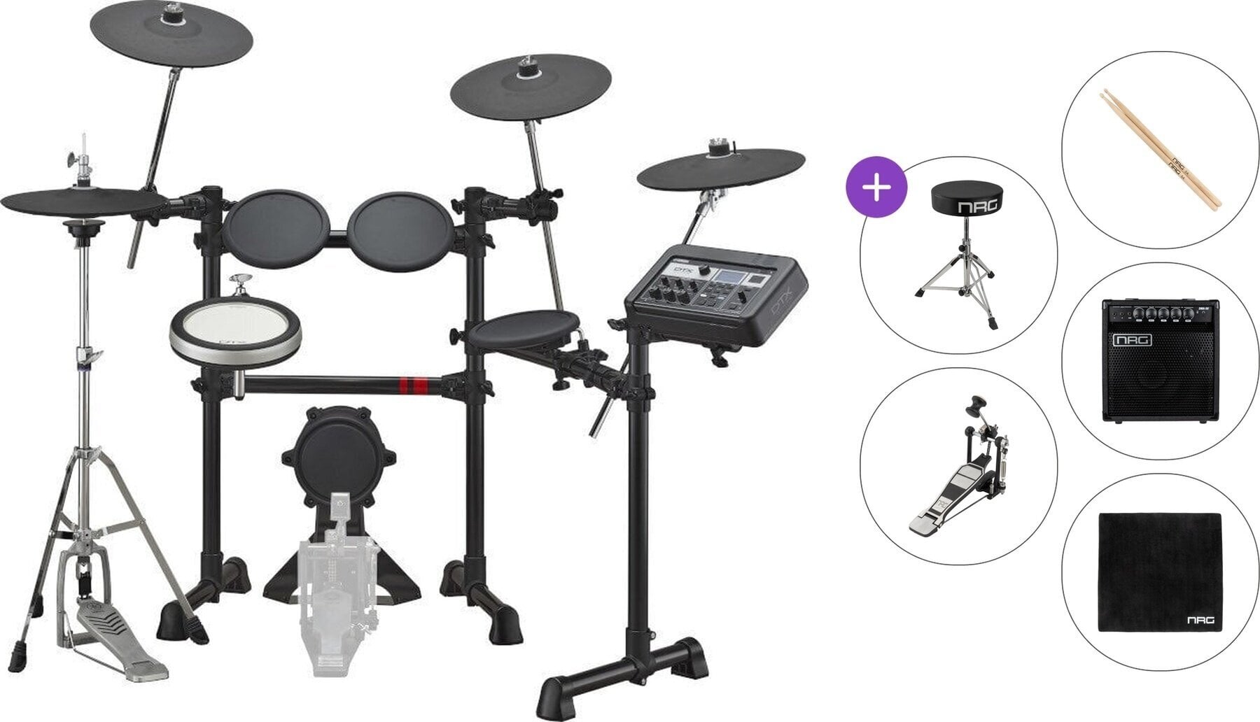 Elektronická bicí sada Yamaha DTX6K2-X Premium SET Black Elektronická bicí sada