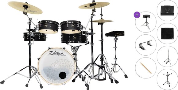 Bateria eletrónica Zildjian Alchem-E Bronze EX Premium SET Matte Black Wrap Bateria eletrónica - 1