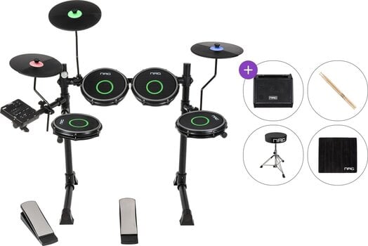 Setovi električnih bubnjeva NRG EDK-50 LightUp Premium SET Black Setovi električnih bubnjeva - 1