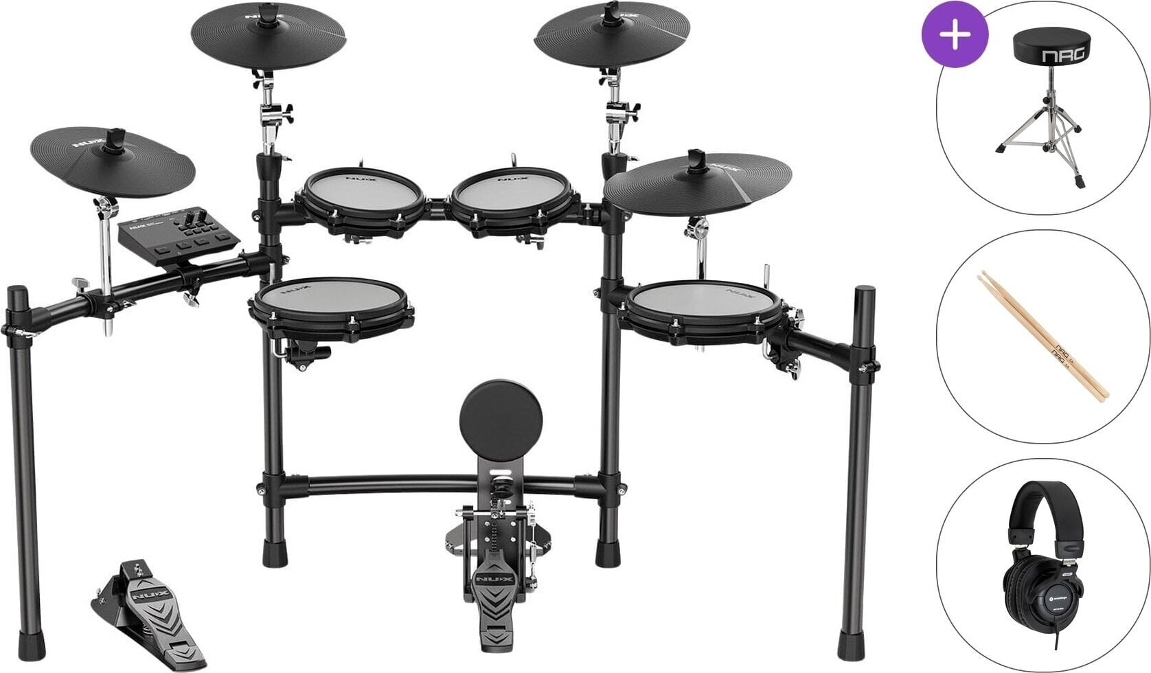 Electronic Drumkit Nux DM-310 Basic SET Black Electronic Drumkit