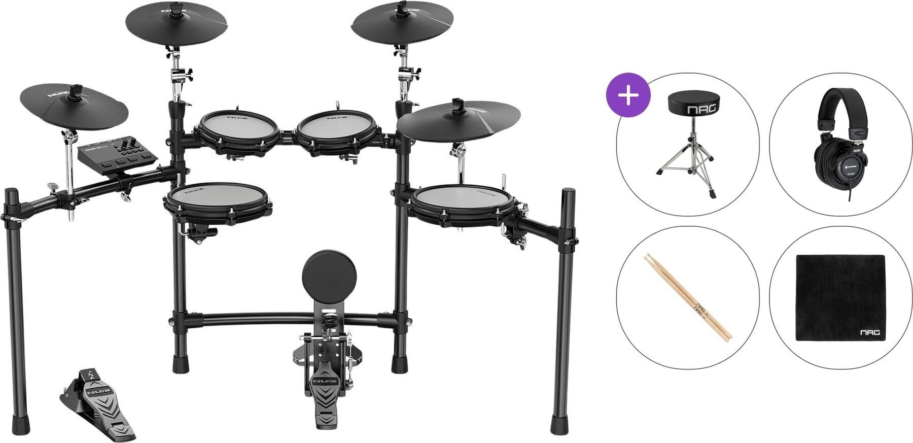 Electronic Drumkit Nux DM-310 Standard SET Black Electronic Drumkit