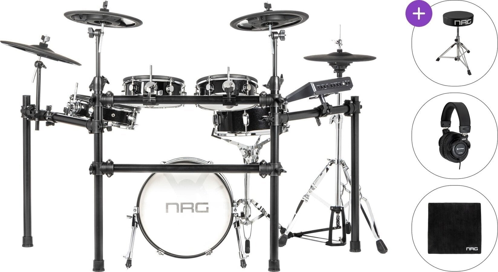 Електронна барабанна установка NRG EDK-600 Performance Kit Standard SET Black Електронна барабанна установка