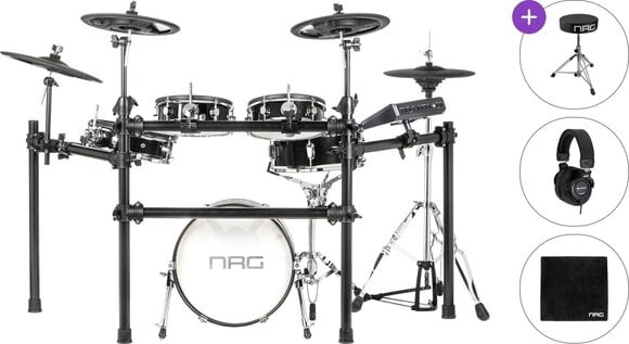 Електронна барабанна установка NRG EDK-600 Performance Kit Standard SET Black Електронна барабанна установка - 1