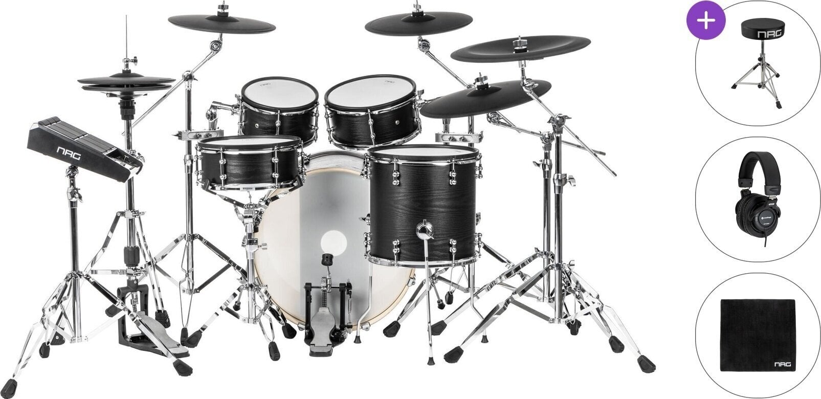 Elektrooniline trummikomplekt NRG EDK-2000 Ultimate Kit Standard SET Black Elektrooniline trummikomplekt