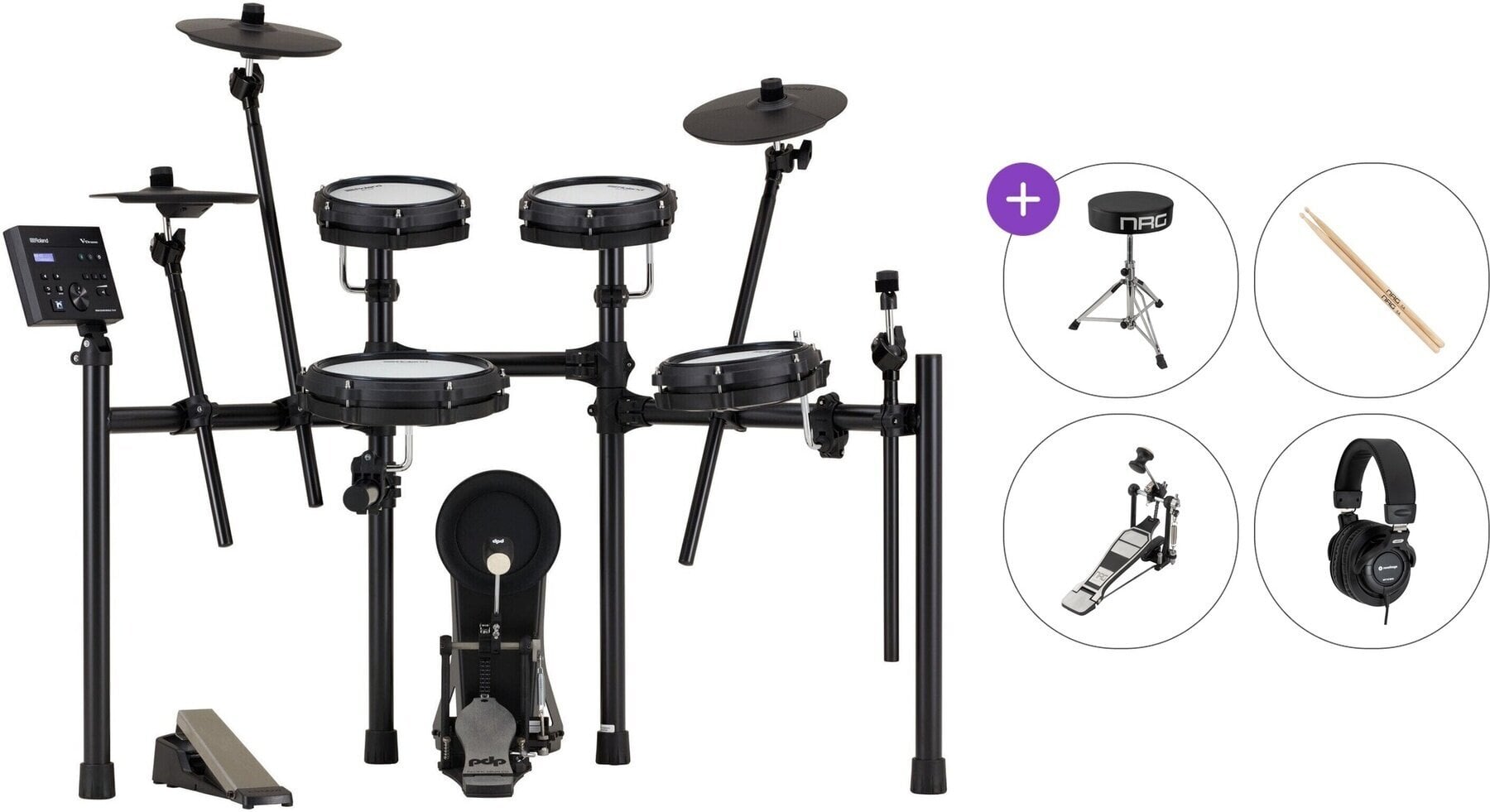 Електронна барабанна установка Roland TD-07DMK2 Basic SET Black Електронна барабанна установка