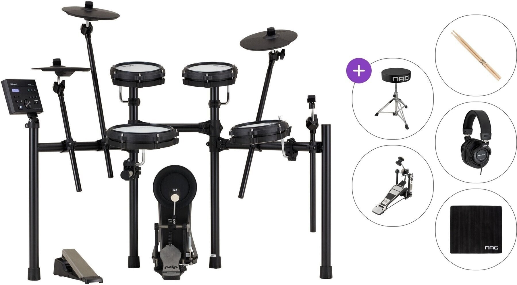 Electronic Drumkit Roland TD-07DMK2 Standard SET Black Electronic Drumkit