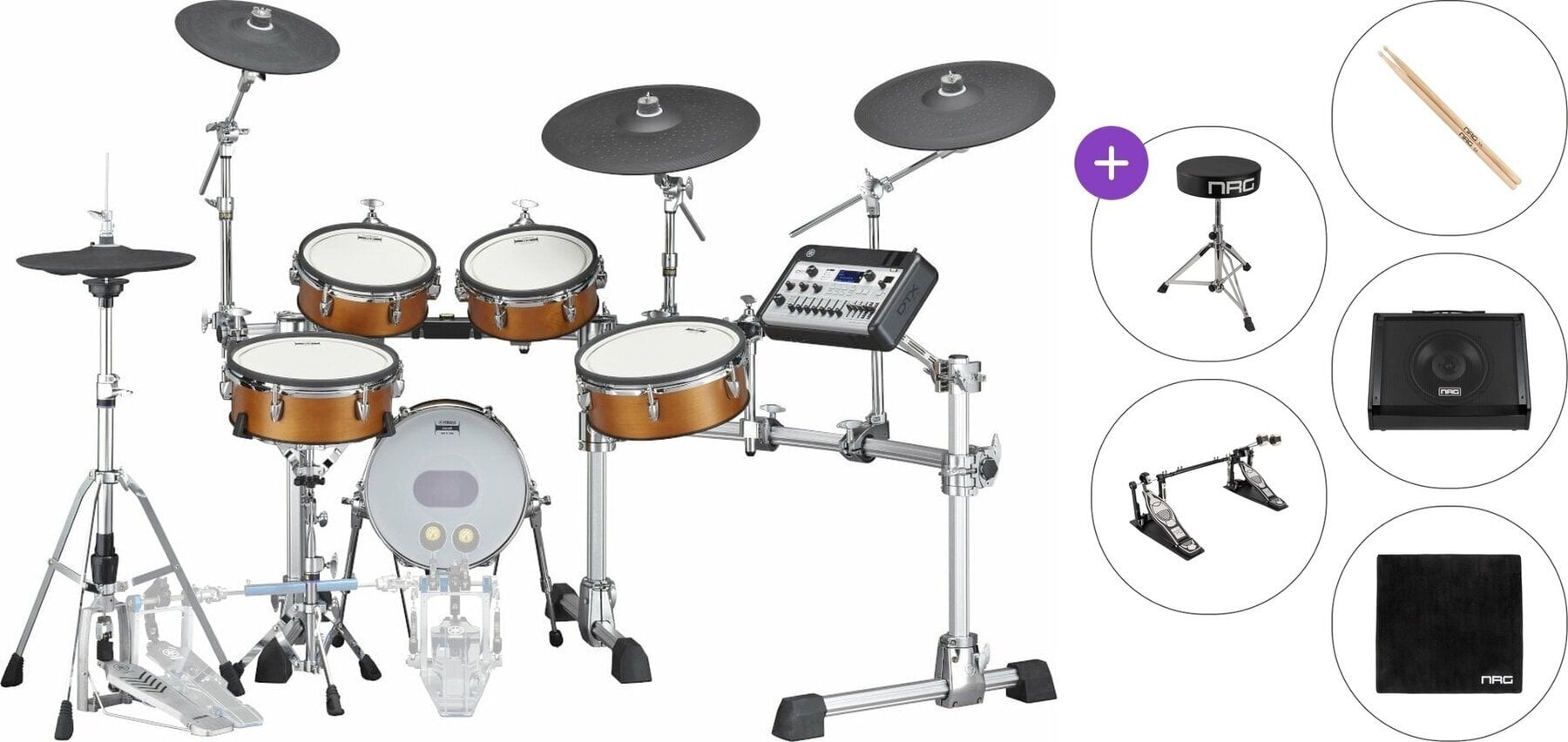Elektrooniline trummikomplekt Yamaha DTX10K-X Premium SET Real Wood Elektrooniline trummikomplekt