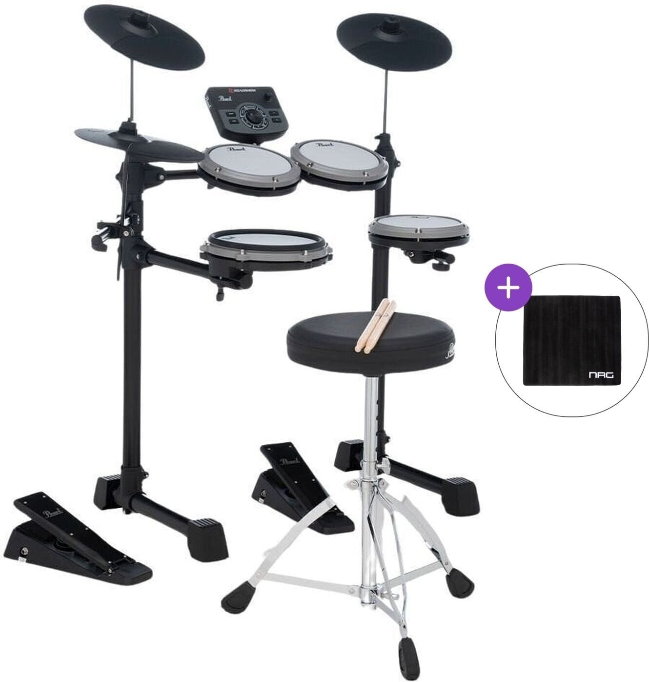 Set Batteria Elettronica Pearl eRoadshow Standard SET Black Set Batteria Elettronica