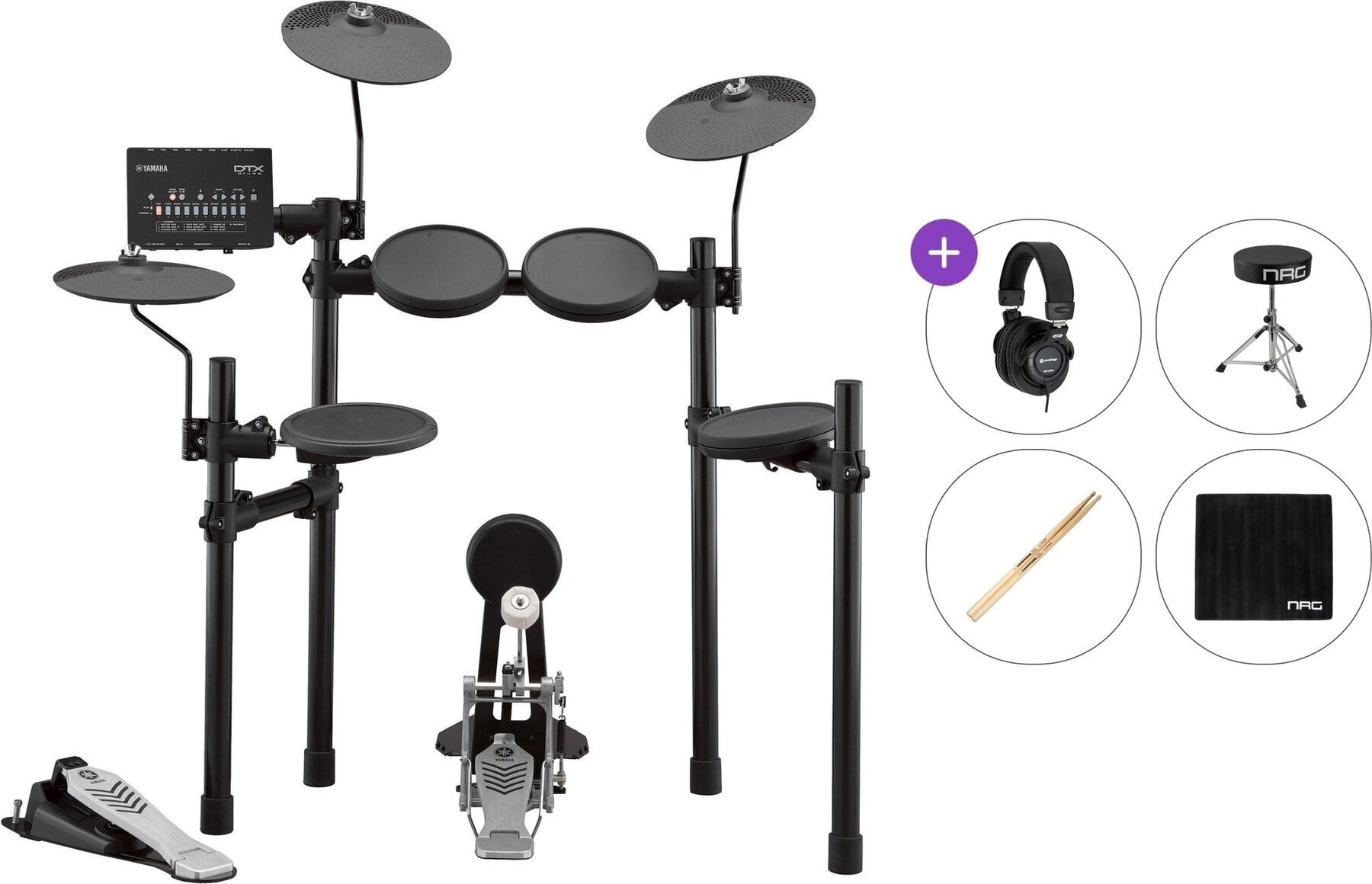 Elektronická bicí sada Yamaha DTX452K Standard SET Black Elektronická bicí sada