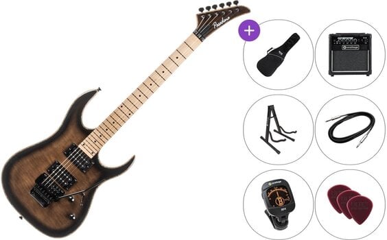 Electric guitar Pasadena CL103 Premium SET Dark Transparent Brown Electric guitar - 1