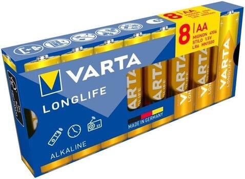 Pilas AA Varta LR06 Longlife 8 Pilas AA - 1
