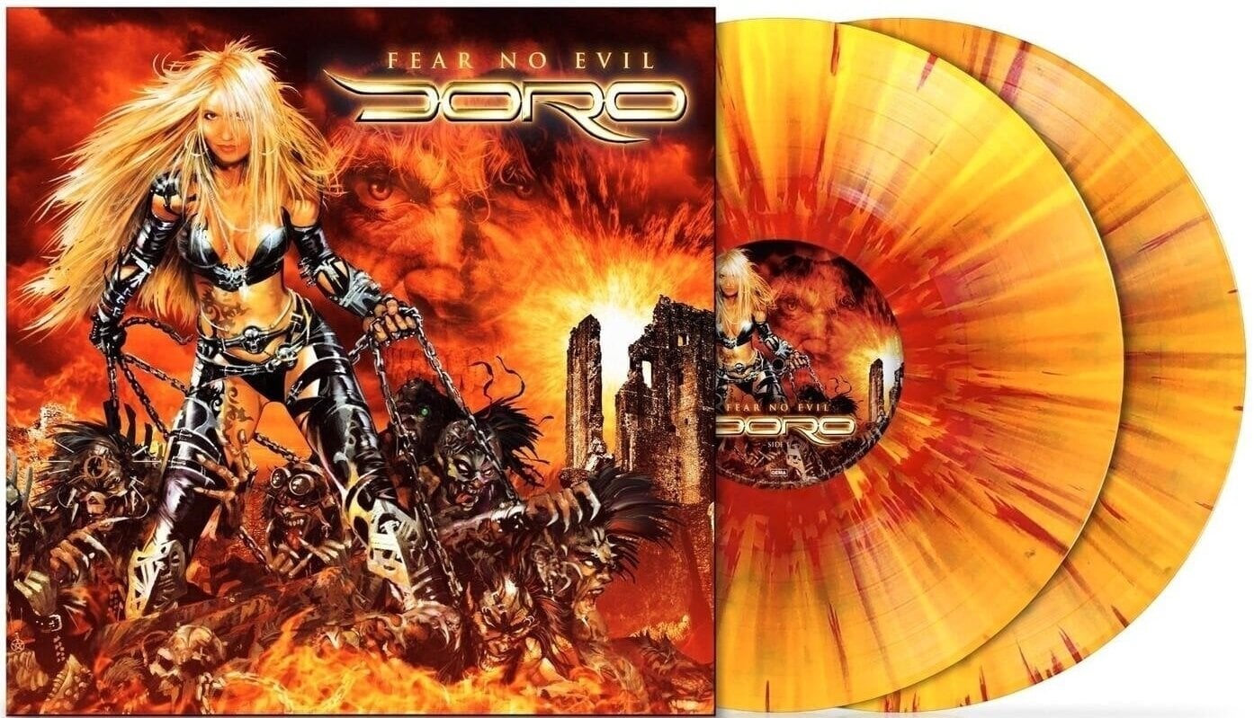 Vinyl Record Doro - Fear No Evil (Yellow with Red Splatter Coloured) (2 LP)