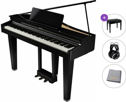 Digital Grand Piano Roland GP-3 SET Digital Grand Piano Polished Ebony - 1