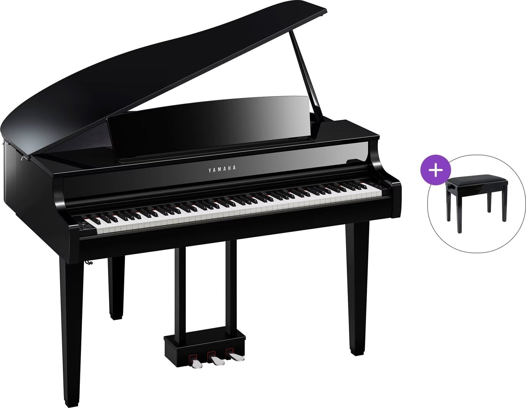 Digitalt grand flygel Yamaha CLP-865GP Basic SET Digitalt grand flygel Polished Ebony