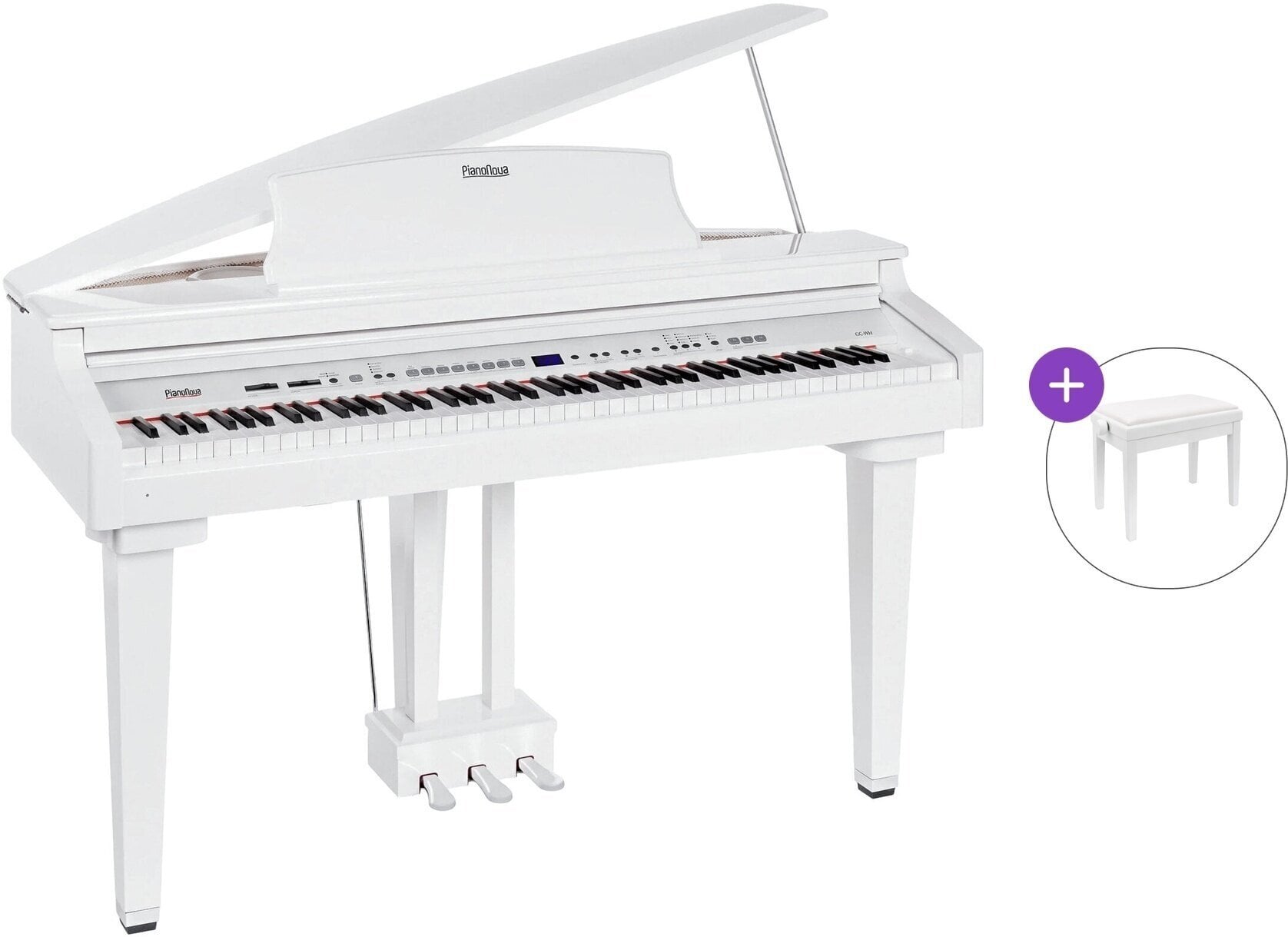Digital grand flygel Pianonova Gran Concierto Basic SET Digital grand flygel White