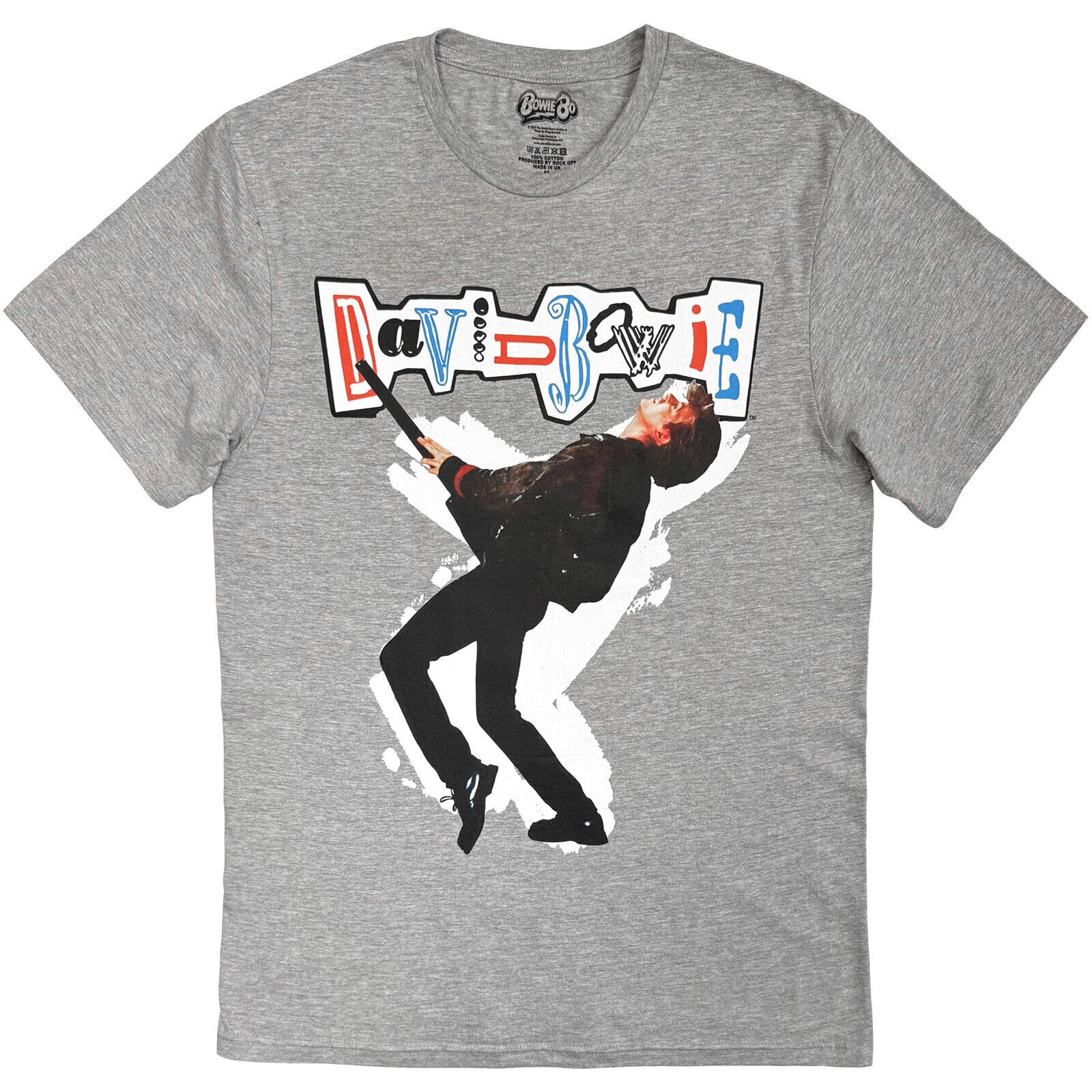 T-Shirt David Bowie Lean Short Sleeve T-Shirt Grey S