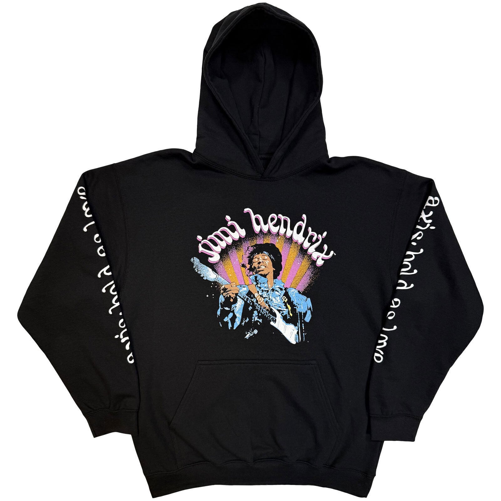 Толстовка з капюшоном Jimi Hendrix Axis (Sleeve Print) Black L Толстовка з капюшоном