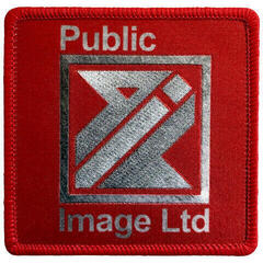 Patch / Badge Public Image Ltd Brushed Steel Logo & Text Sew-On Patch