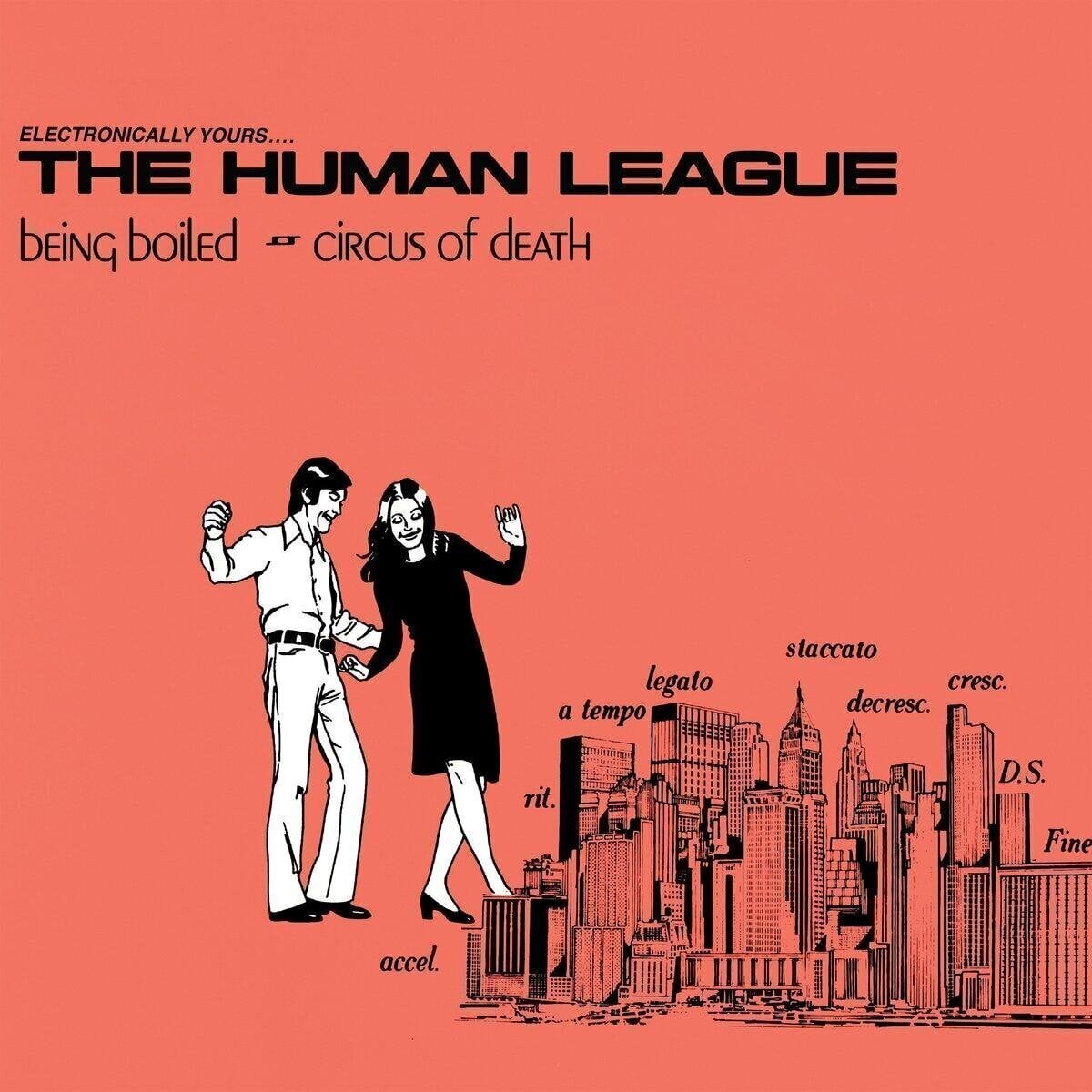 Disque vinyle The Human League - Being Boiled (Reissue) (Limited Edition) (Red & White Swirl Coloured) (12" SP)