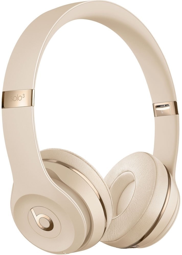 Bezdrátová sluchátka na uši Beats Solo3 Satin Gold