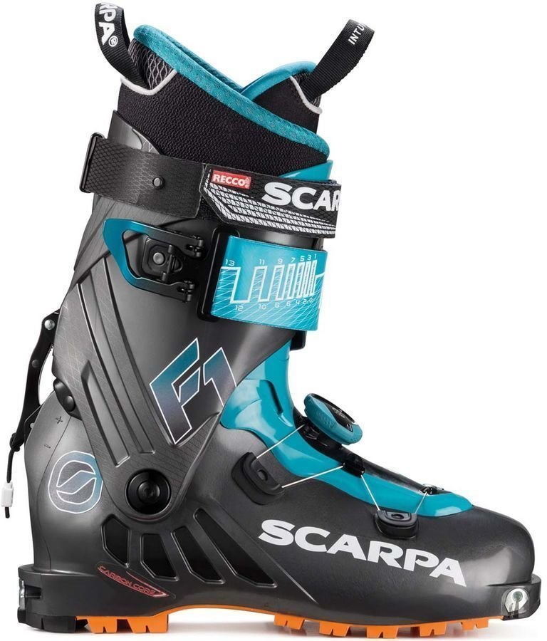 Chaussures de ski de randonnée Scarpa F1 95 Anthracite/Pagoda Blue 265