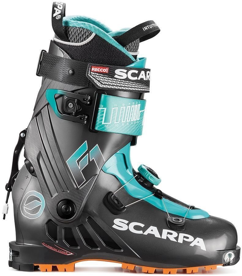Touring-saappaat Scarpa F1 W 95 Anthracite/Pagoda Blue 24,0