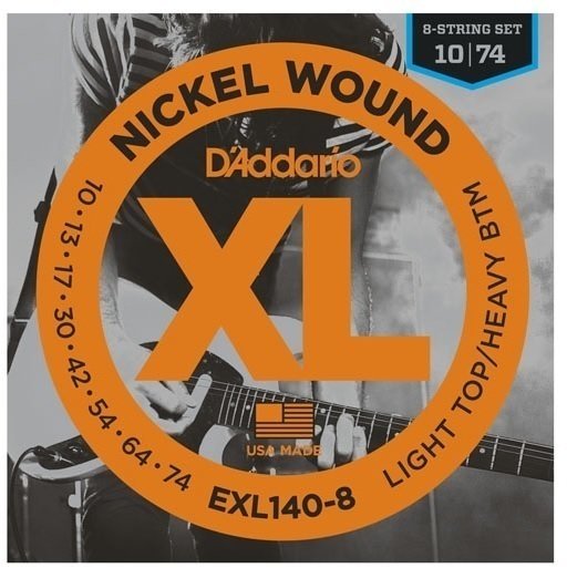 Snaren voor elektrische gitaar D'Addario EXL140-8