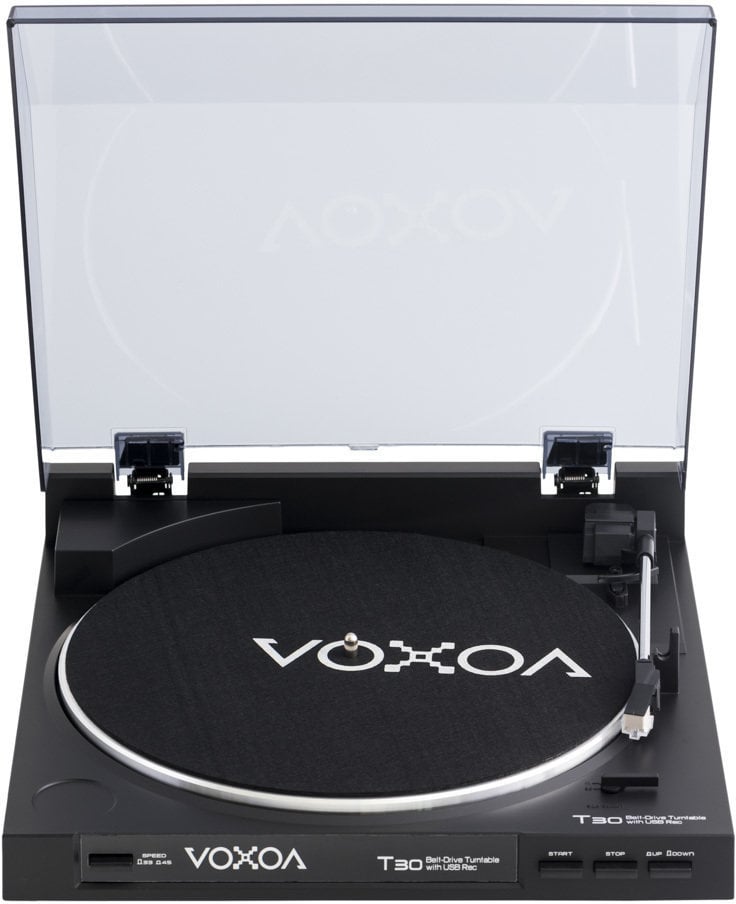 Gira-discos para DJ Voxoa T30 Belt Drive Turntable With USB Rec