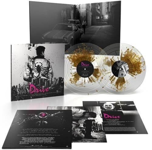 Vinyl Record Cliff Martinez - Drive 10 / (O.S.T.) (Driver's Jacket Gold Splatter/Clear Coloured) (2 LP)