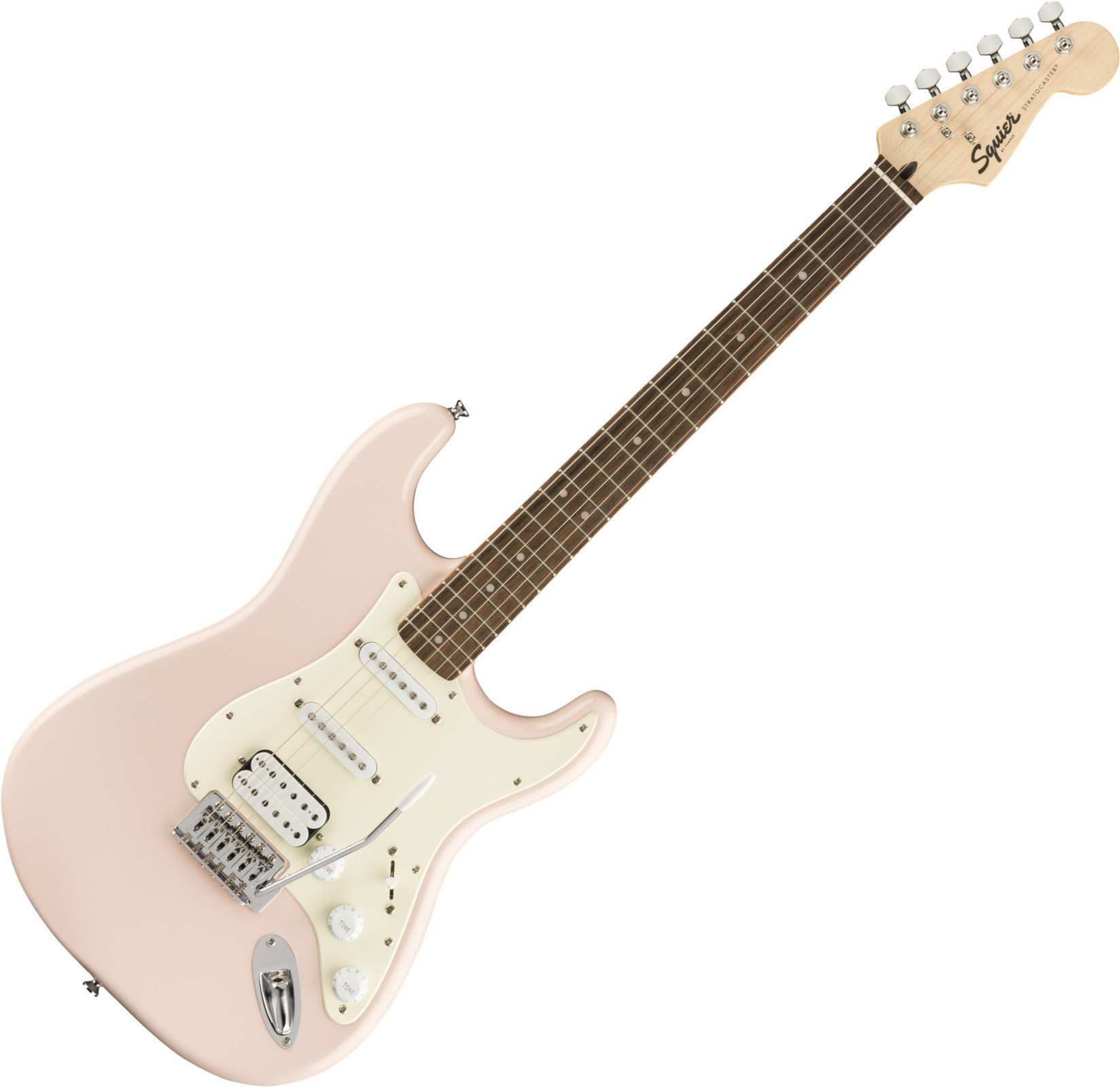 E-Gitarre Fender Squier Bullet Stratocaster Tremolo HSS IL Shell Pink