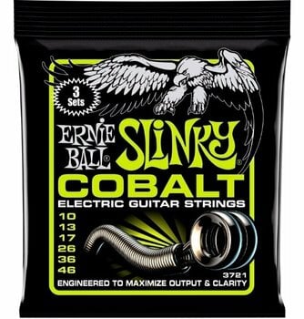 Struny pro elektrickou kytaru Ernie Ball 3721 Slinky Cobalt 3-Pack - 1