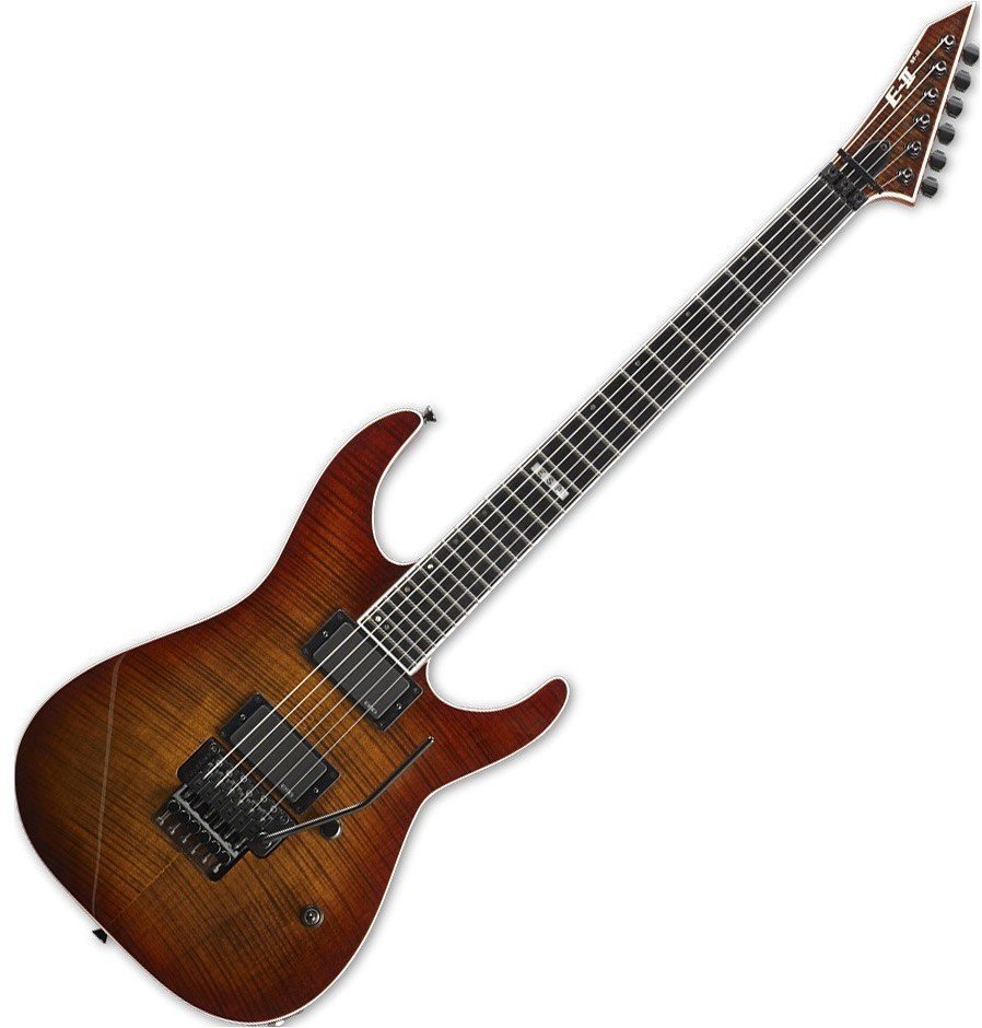 Elektrische gitaar ESP E-II M-II FM Electric Guitar, Amber Cherry Sunburst
