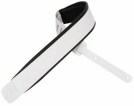 Leather guitar strap Levys DM1PD Padded Leather Guitar Strap, White - 1