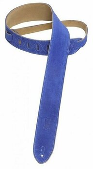 Gitaarband Levys MS12 Suede Leather Guitar Strap, Royal Blue - 1