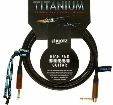 Kabel instrumentalny Klotz TIW0300PR Titanium Walnut Czarny 3 m Prosty - Kątowy - 1