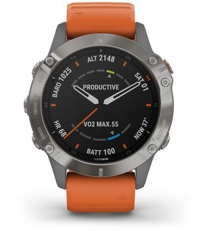Smart hodinky Garmin fenix 6 Sapphire/Titanium/Orange