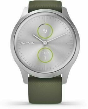 Zegarek smart Garmin vivomove Style Silver/Moss Green Silicone - 1