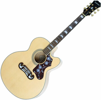 elektroakustisk gitarr Epiphone EJ-200CE Natural - 1