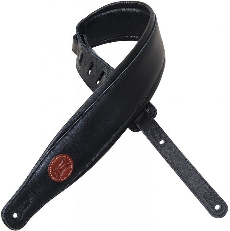 Leather guitar strap Levys MSS2 Leather guitar strap Black