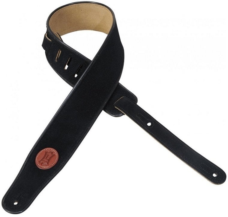 Leather guitar strap Levys MSS3 Leather guitar strap Black