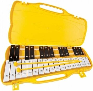 Xylophone / Métallophone / Carillon PP World 27 Note Glockenspiel Black/White Metal Keys - 1