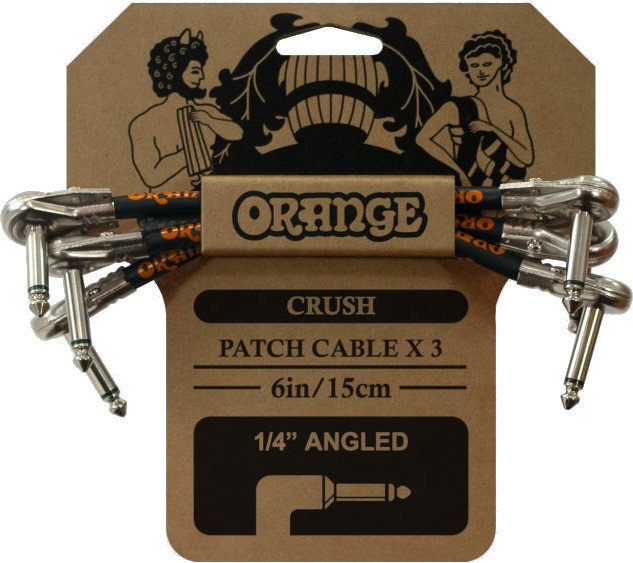 Câble de patch Orange CA038 Noir-Orange Angle - Angle