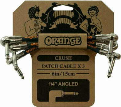 Câble de patch Orange CA038 Noir-Orange Angle - Angle - 1