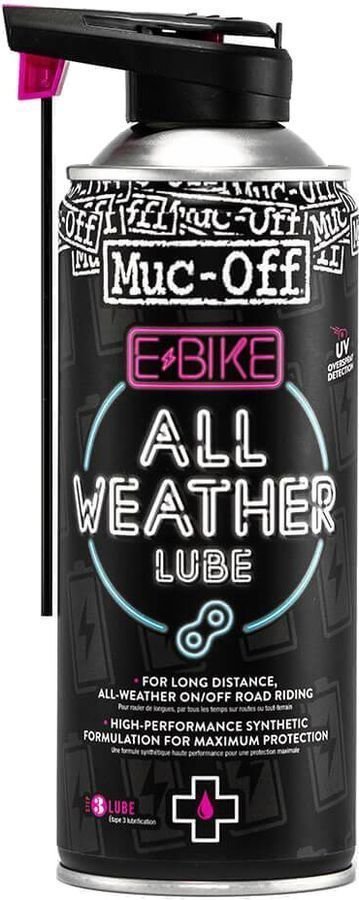 Kerékpár tisztítás és karbantartás Muc-Off eBike All-Weather Lube 400ml 400 ml Kerékpár tisztítás és karbantartás