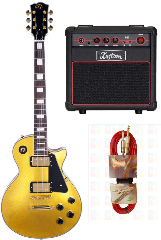 Gitara elektryczna SX EH3-GD SET Złoty