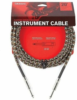 Cablu instrumente D'Addario PW-BG-20 Camo 6‚10 m Drept - Drept - 1